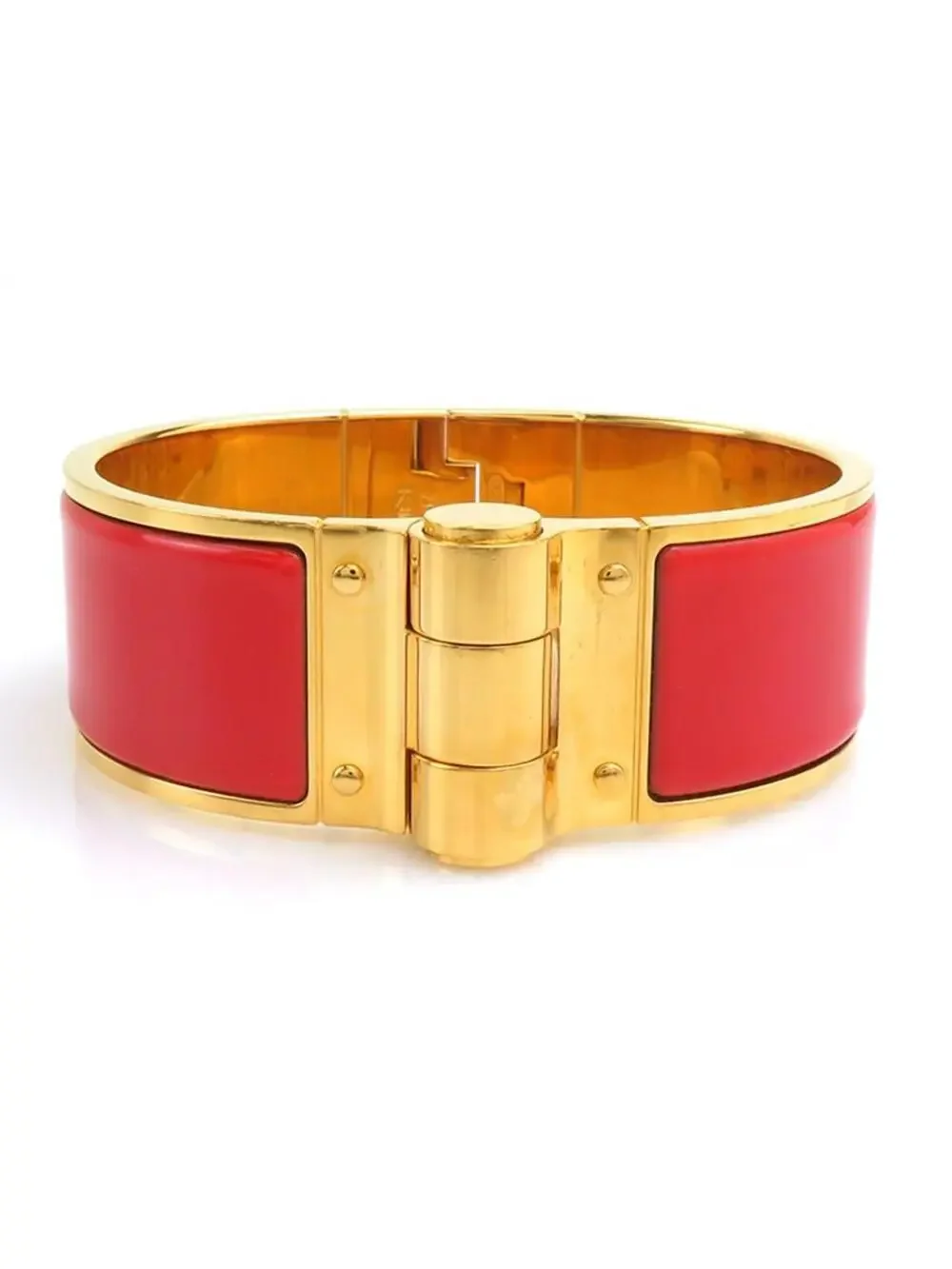 Auth Hermes Charniere Bangle Bracelet #302776H46B